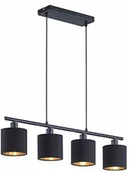 Lampy sufitowe - Reality Leuchten Tommy lampa wisząca, metal, nikiel mat/czarny/złoty (R30334079) - miniaturka - grafika 1