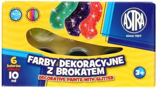Astra Farby dekoracyjne z brokatem 6 kolorów - Farby i media malarskie - miniaturka - grafika 2