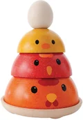 Zabawki interaktywne dla dzieci - Plan Toys Wieża do układania kurczaki - miniaturka - grafika 1