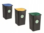 Kosze na śmieci - Kosz do segregacji śmieci 50l - 3 sztuki - miniaturka - grafika 1