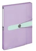 Teczki i skoroszyty - Herlitz Sp. z o.o. teczka plastikowa z gumką, A4, lila - miniaturka - grafika 1