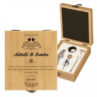 Wesele i ślub - Murrano Personalizowany Zestaw Akcesoriów Do Wina Ślubny ZDW1-017 - miniaturka - grafika 1