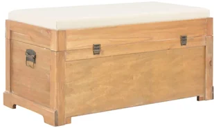 vidaXL Skrzynia ze schowkiem, siedzisko z poduszką, 80x40x40 cm, MDF - Inne meble do salonu - miniaturka - grafika 7
