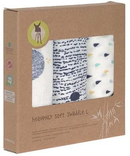 Lassig Bambusowy Otulacz-Kocyk 80x80cm Zestaw 3 szt. Little Water Wieloryb solution-bc-4983-0 - Koce i narzuty dla dzieci - miniaturka - grafika 4