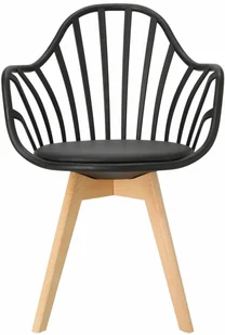 Intesi Krzesło Sirena z podłokietnikami czarne - Krzesła - miniaturka - grafika 11