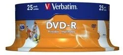 Verbatim Dysk Printable DVD-R 4.7GB 16x 25 szt 43538) - Nośniki danych - miniaturka - grafika 2