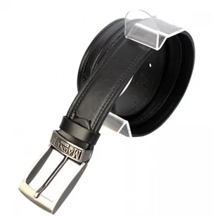 Pas-Max (PL) Pasek Skórzany (PL) Tłoczony Napis "MAGNUM" Skóra Licowa EXTRA 40 mm CZARNY Imitacja Szycia Cienką Nitką - Paski - miniaturka - grafika 2