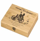 Zestawy do wina - Murrano Elektryczny korkociąg zestaw do wina w skrzynce z nadrukiem dla pary ZDW5-028 - miniaturka - grafika 1