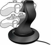 Akcesoria do Playstation - SPEEDLINK Speedlink stacja ładowania kontrolera do PS4 - system ładowania Twindock z zasilaczem AC (wygodny system wtykowy dla dwóch kontrolerów - bezpieczne trzymanie całej ładowarki - łatwe zakładanie kontrol SL-4511-BK - miniaturka - grafika 1