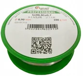 Akcesoria do lutowania - Cyna z topnikiem 0,90mm 100g 0,1kg Pb Free - miniaturka - grafika 1