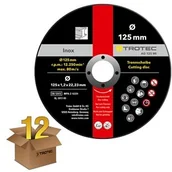 Tarcze do pił - TROTEC Tarcza tnąca metal INOX AD 125 MI w korzystnym 12-paku - miniaturka - grafika 1