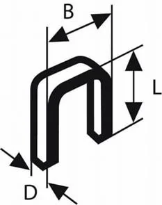BOSCH Zszywka TK40 35G 1 2 mm 35 mm ocynkowana 2608200704 5000 szt - Inne mocowania - miniaturka - grafika 2