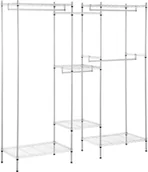 Meble gastronomiczne - Royal Catering Regał metalowy z wieszakami 189 x 45 x 196 cm 210 kg RCMR-1800P51 - miniaturka - grafika 1