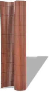 vidaxl Ogrodzenie dwustronne, brązowe, 90x300 cm - Ogrodzenia - miniaturka - grafika 2
