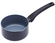 Kitchencraft Master Class garnek na mleko, induktionstauglich, przyjazny dla środowiska, nieprzywierającą powłoką ceramiczną, czarna, 14 cm MCMILKCER14