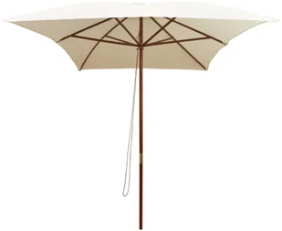 vidaXL Parasol ogrodowy, 200x300 cm, drewniany, kremowy - Parasole ogrodowe - miniaturka - grafika 4