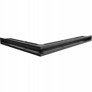 Kratki.pl Kratka wentylacyjna luft narożny prawy 547x766x60 mm - kolor czarny LUFT/ - Akcesoria kominkowe - miniaturka - grafika 4