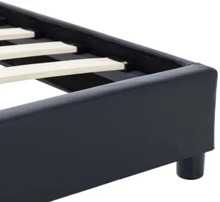 vidaXL Rama łóżka z podnośnikiem, czarna, sztuczna skóra, 120 x 200 cm - Łóżka - miniaturka - grafika 6