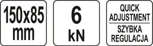 Yato ŚCISK TYP C 150 X 85 MM 6" X 3" Z SZYBKIM PRZESUWEM ŚRUBY - Inne urządzenia budowlane - miniaturka - grafika 3