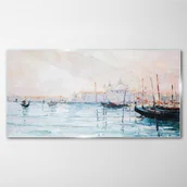 Obrazy i zdjęcia - PL Coloray Obraz na Szkle morze port port łodzie 100x50cm - miniaturka - grafika 1
