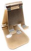 Uchwyty samochodowe do telefonów - System-S System-S Aluminiowy składany stojak do tabletu i smartfona Kolor: złoty - miniaturka - grafika 1