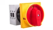 Wyłączniki światła i elektryczne - LEDart lovato krzywkowy 0-1 4P 32A do wbudowania z pokrętłem żółto/czerwonym blokowany kłódką GX3292U25 GX3292U25 - miniaturka - grafika 1