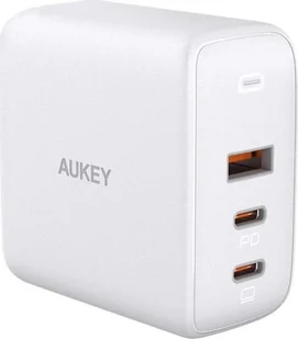 Aukey Ładowarka PA-B6S White Omnia Mix GaN ultraszybka ładowarka sieciowa 3xUSB 2xUSB C+1xUSB A 90W 1_789903 - Ładowarki do telefonów - miniaturka - grafika 2