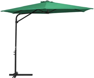 vidaXL Parasol ogrodowy na stalowym słupku, 300 cm, zielony 47312 - Parasole ogrodowe - miniaturka - grafika 2