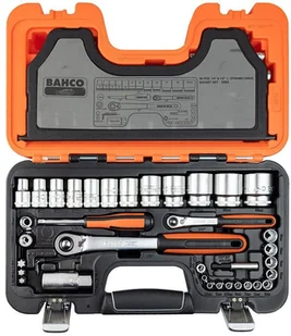BAHCO Zestaw kluczy nasadowych S560 1/4 i 1/2, 56 elementów S560 - Zestawy narzędziowe - miniaturka - grafika 4