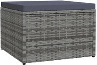 Pozostałe meble ogrodowe - VidaXL Lumarko Podnóżek ogrodowy z poduszką, szary, rattan PE! 310488 VidaXL - miniaturka - grafika 1