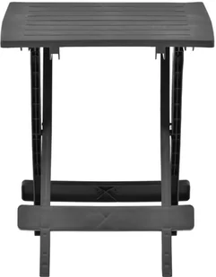 vidaXL Składany stolik ogrodowy, antracytowy, 45x43x50 cm, plastik - Stoły ogrodowe - miniaturka - grafika 2