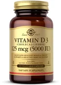 Witaminy i minerały dla sportowców - SOLGAR SOLGAR Vitamin D3 125mcg (5000 IU) 120vegcaps - miniaturka - grafika 1