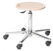 Krzesła i taborety kosmetyczne - Prosedia taboret obrotowy Platinium WOOD - miniaturka - grafika 1