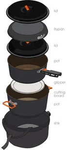 GSI Zestaw naczyń turystycznych, Pinnacle Base Camper Large - Akcesoria turystyczne - miniaturka - grafika 7