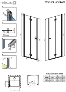 Radaway Essenza New DWB 80 Drzwi wnękowe 800 h:2000 prawe chrom przejrzyste 385075-01-01R 385075-01-01R - Ścianki i drzwi prysznicowe Radaway Essenza New DWB 80 Drzwi wnękowe 800 h:2000 prawe chrom przejrzyste 385075-01-01R 385075-01-01R - Ścianki i drzwi prysznicowe - miniaturka - grafika 2