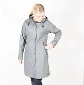 Akcesoria jeździeckie - Pfiff 102413 płaszcz przeciwdeszczowy "nace", szary, m 102413-96-M - miniaturka - grafika 1