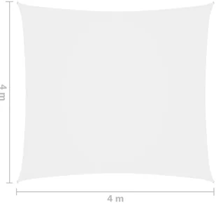 VidaXL Kwadratowy żagiel ogrodowy, tkanina Oxford, 4x4 m, biały 135249 VidaXL - Parasole ogrodowe - miniaturka - grafika 6