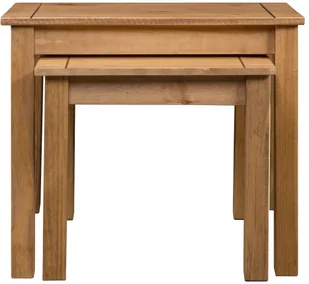 vidaXL 2 stoliki wsuwane pod siebie, drewno sosnowe, seria Panama - Ławy i stoliki kawowe - miniaturka - grafika 2