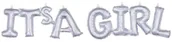 Baby shower i roczek - Amscan Balon foliowy "ITS A GIRL" srebrny holograficzny zestaw 3917111 - miniaturka - grafika 1
