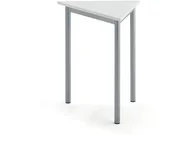 Meble do szkół i przedszkoli - AJ Produkty Biurko BORS TRIANGEL, 700x600x720 mm, biały laminat, szary aluminium - miniaturka - grafika 1