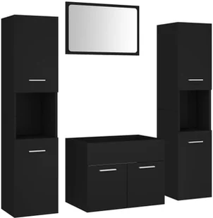VidaXL Lumarko Zestaw mebli łazienkowych, czarny, płyta wiórowa! 3071694 VidaXL - Meble łazienkowe - miniaturka - grafika 41