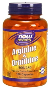 NOW Foods Arginina & Ornityna 100 kaps - Aminokwasy - miniaturka - grafika 2