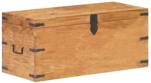 Lumarko Skrzynia, 90x40x40 cm, lite drewno akacjowe - Inne meble do salonu - miniaturka - grafika 11