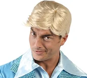 Dodatki do strojów karnawałowych - Guirca guirca Blonde krótko do włosów dla mężczyzn peruka mężczyzna blond karnawał Karnawał impreza - miniaturka - grafika 1