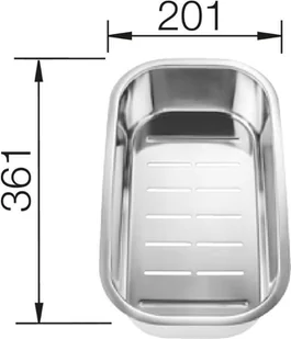 Blanco Odsączarka stalowa do AXIS II 224787 - Suszarki do naczyń - miniaturka - grafika 3