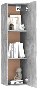 vidaXL Lumarko Szafka telewizyjna, szarość betonu, 30,5x30x110 cm, płyta 803370 - Szafki RTV - miniaturka - grafika 4