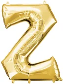 Balony i akcesoria - AMSCAN Balon foliowy złota litera Z - 63 x 83 cm - 1 szt. 3300001 - miniaturka - grafika 1