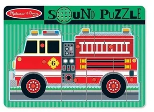 Melissa & Doug Puzzle dźwiękowe - Remiza strażacka 10736 - Układanki dla dzieci - miniaturka - grafika 2