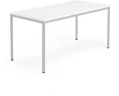 Biurka - AJ Biurko Modulus rama 4 nogi 1600x800 mm srebrna rama białe 1611423 - miniaturka - grafika 1