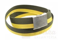 Paski - TRK (PL) Pasek Parciany TRK (PL) Bawełniany PARCIAK 40 mm Z Klamrą Z Rolką Żółto-zielony Szeroki - miniaturka - grafika 1